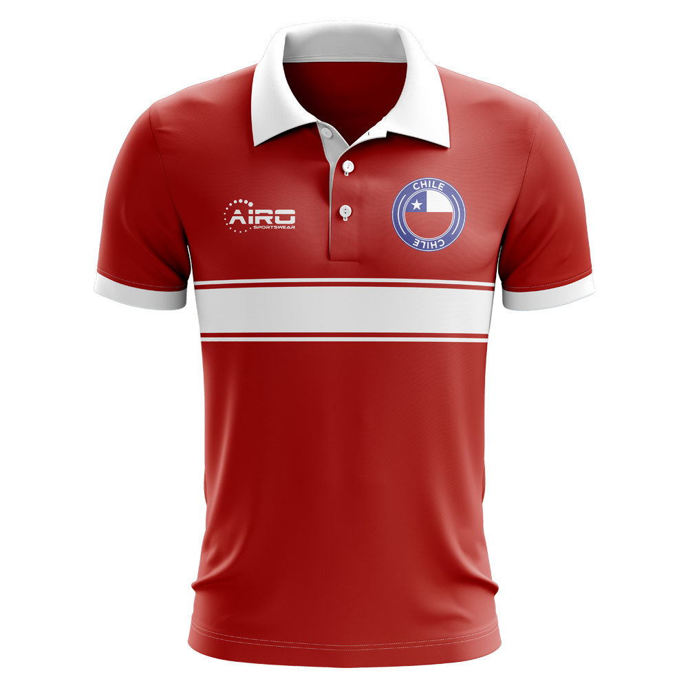 Chile Concept Stripe Polo Shirt (Red)