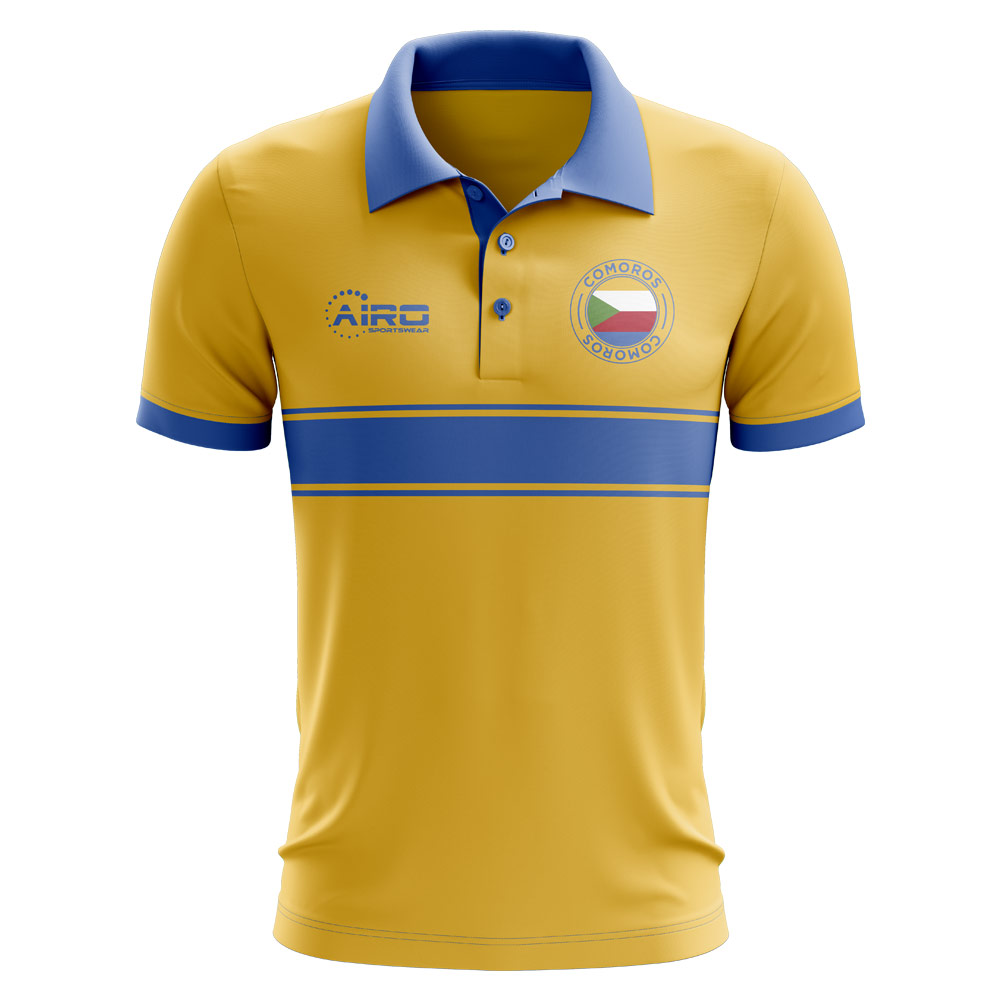 Comoros Concept Stripe Polo Shirt (Yellow) (Kids)