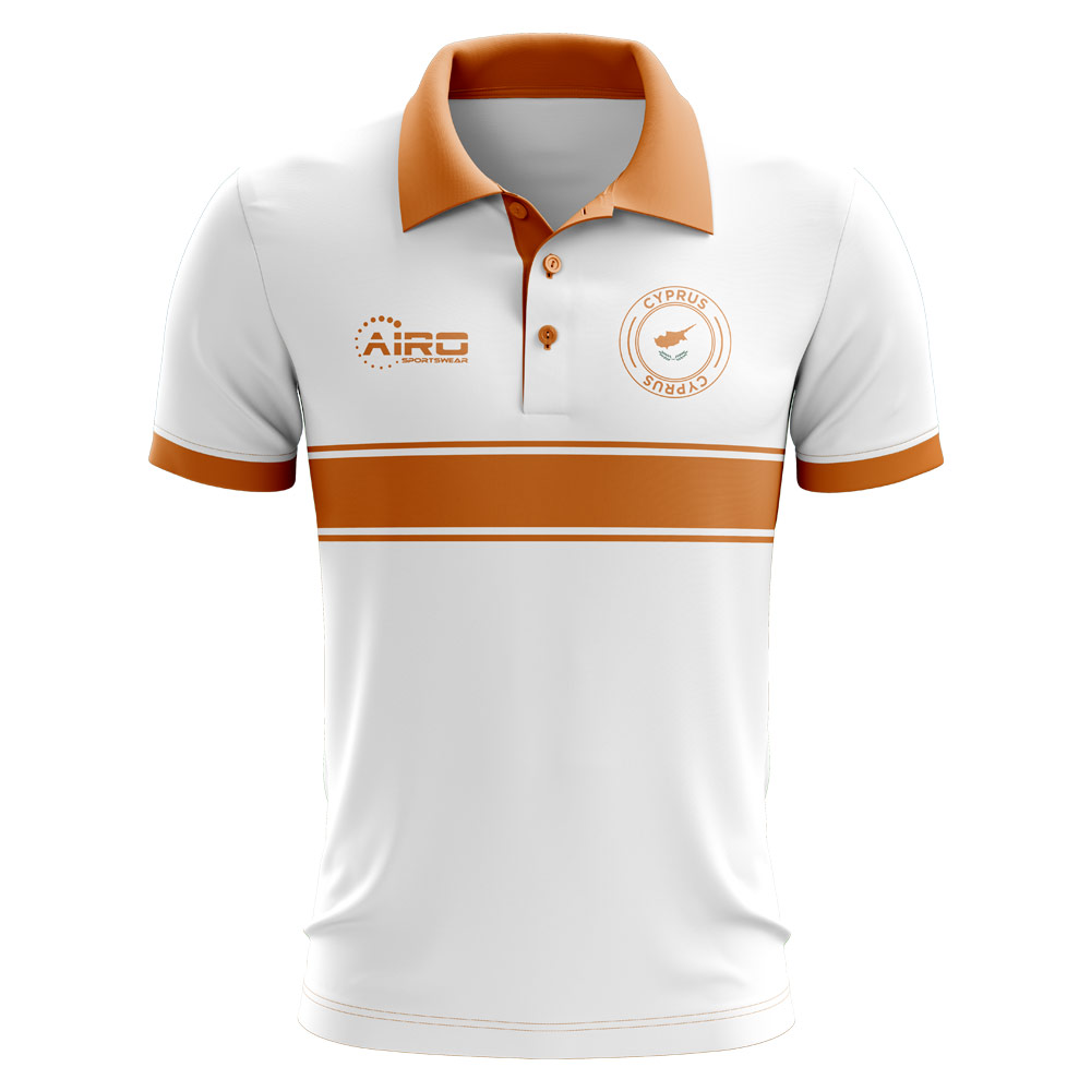 Cyprus Concept Stripe Polo Shirt (White) (Kids)