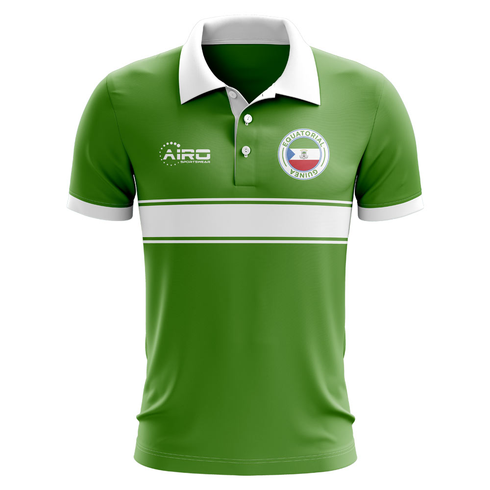 Equatorial Guinea Concept Stripe Polo Shirt (Green) (Kids)