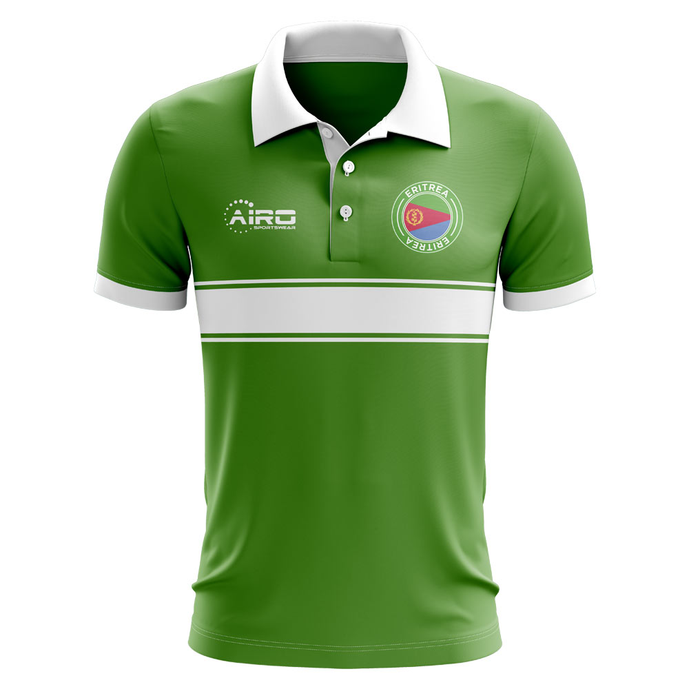 Eritrea Concept Stripe Polo Shirt (Green) (Kids)