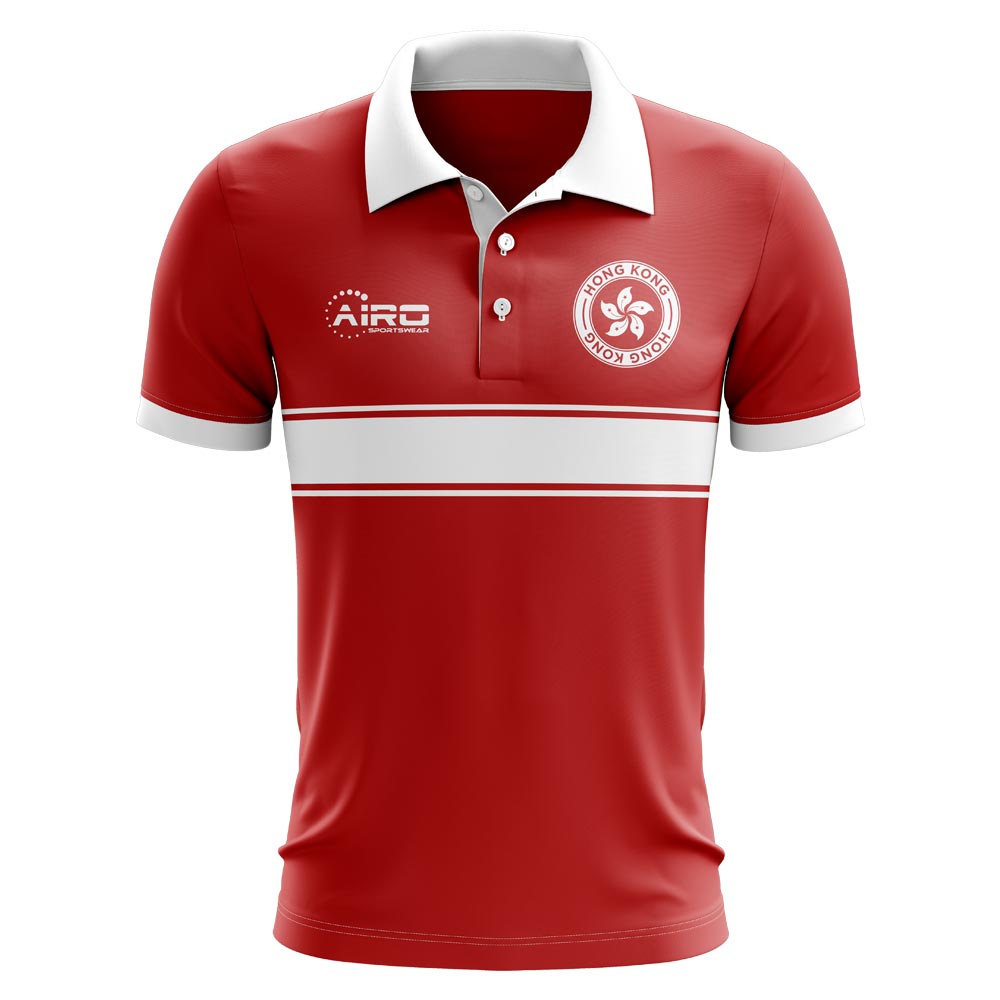 Hong Kong Concept Stripe Polo Shirt (Red) (Kids)