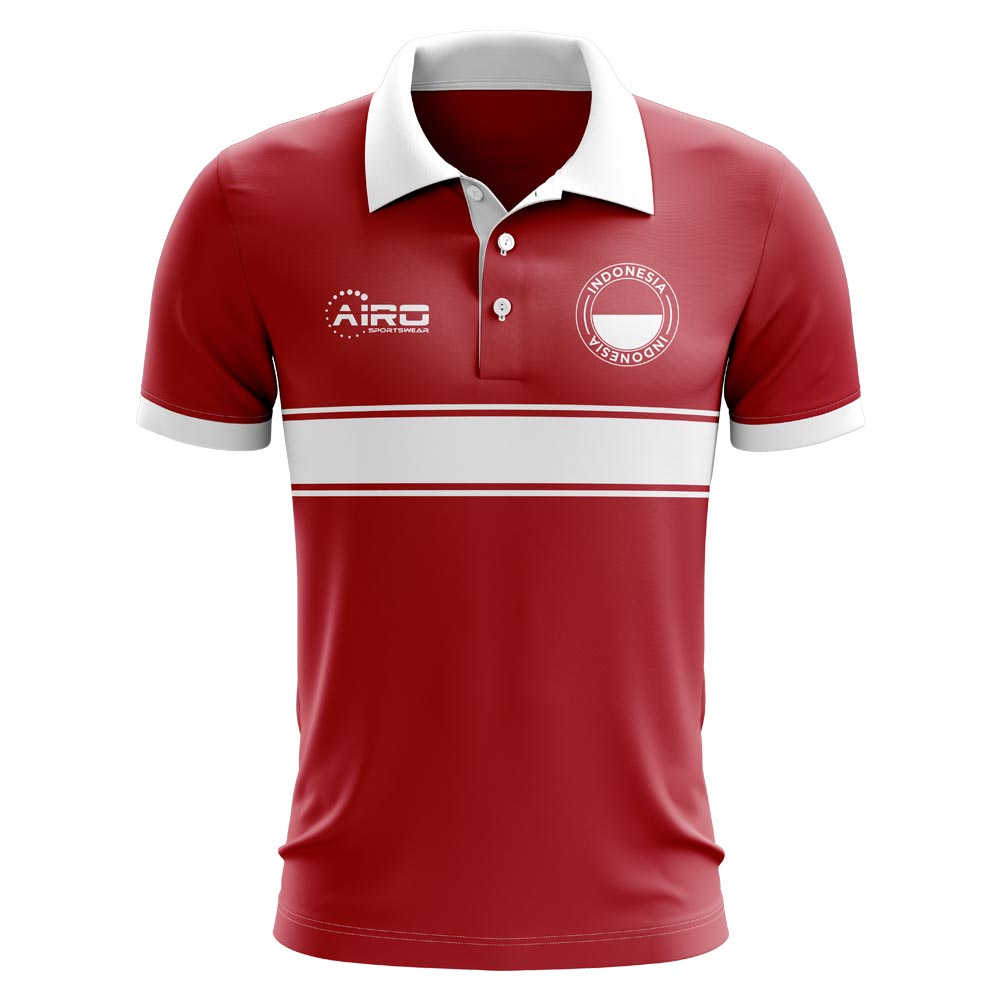 Indonesia Concept Stripe Polo Shirt (Red) (Kids)