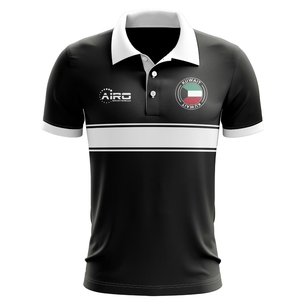 Kuwait Concept Stripe Polo Shirt (Black) (Kids)