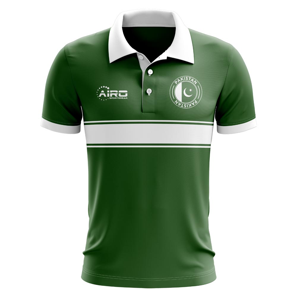 Pakistan Concept Stripe Polo Shirt (Green) (Kids)