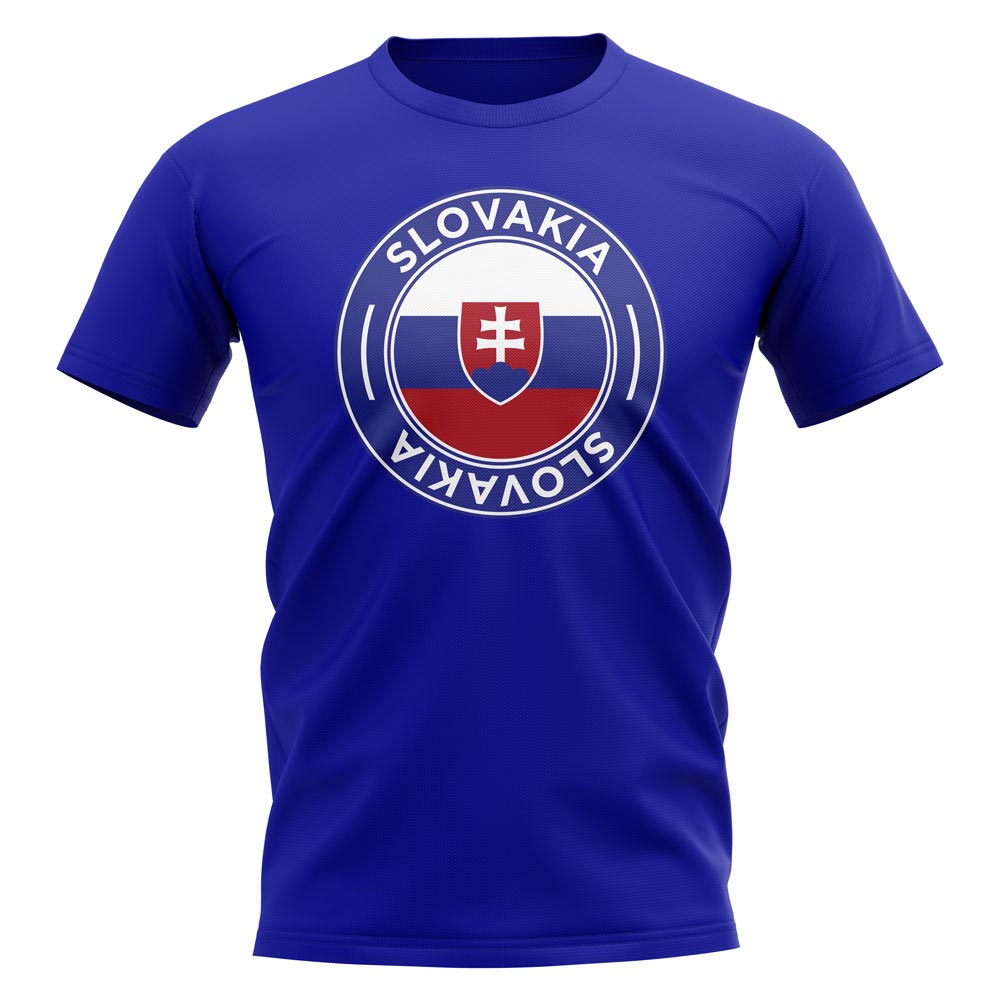 Slovakia Football Badge T-Shirt (Royal)