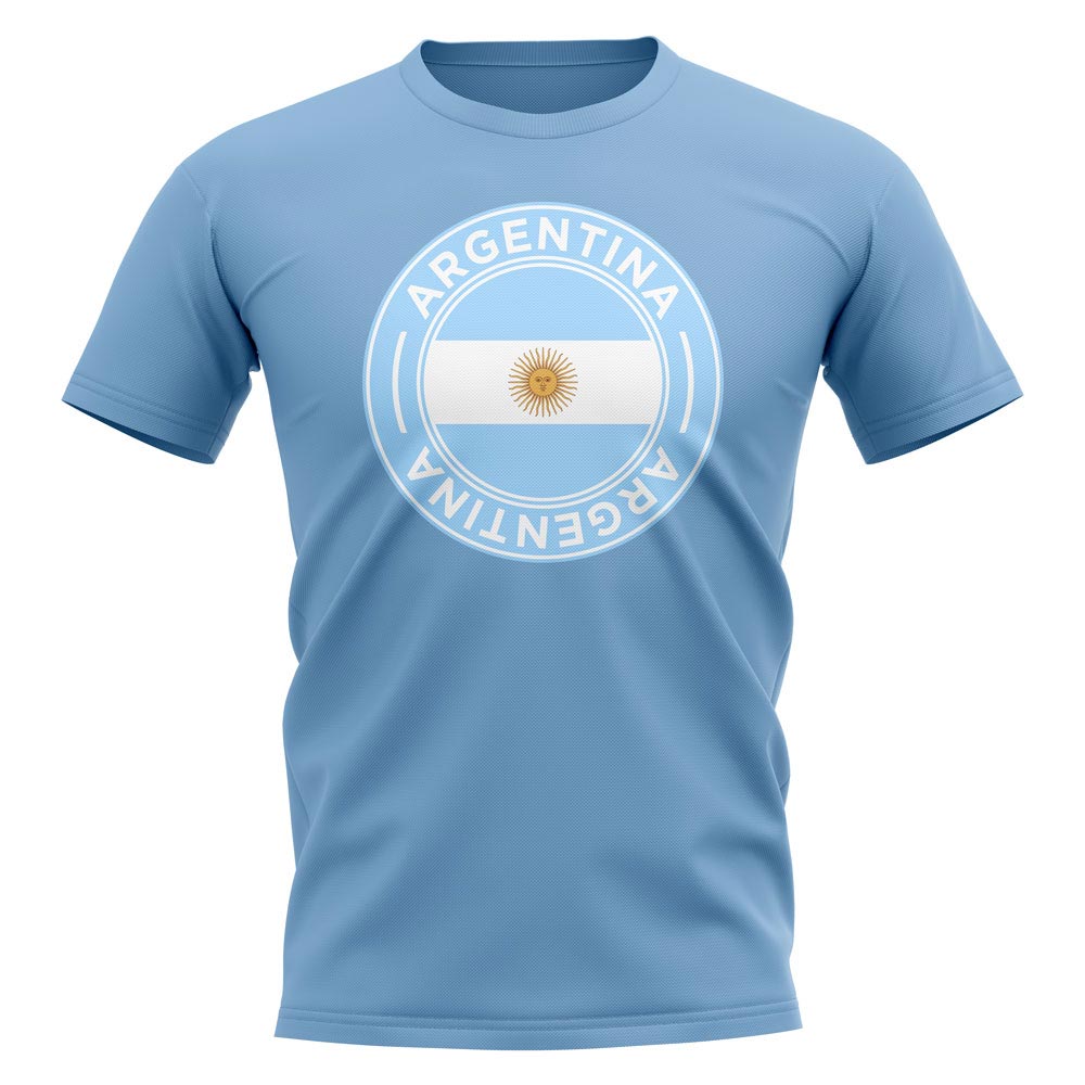 Argentina Football Badge T-Shirt (Sky)