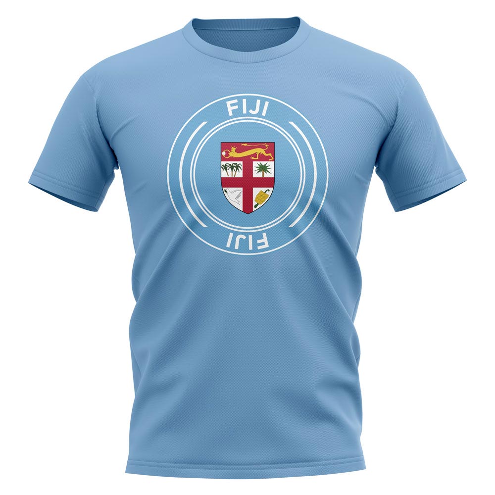 Fiji Football Badge T-Shirt (Sky)