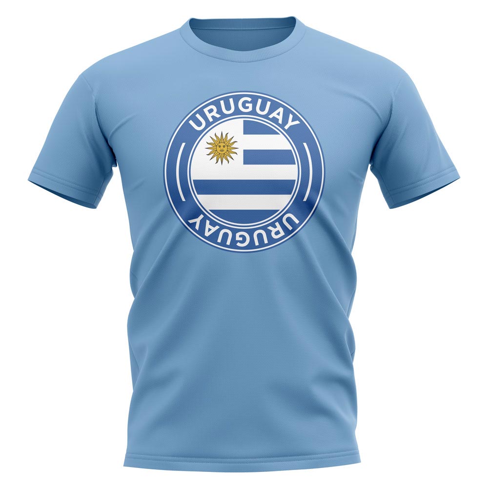 Uruguay Football Badge T-Shirt (Sky)