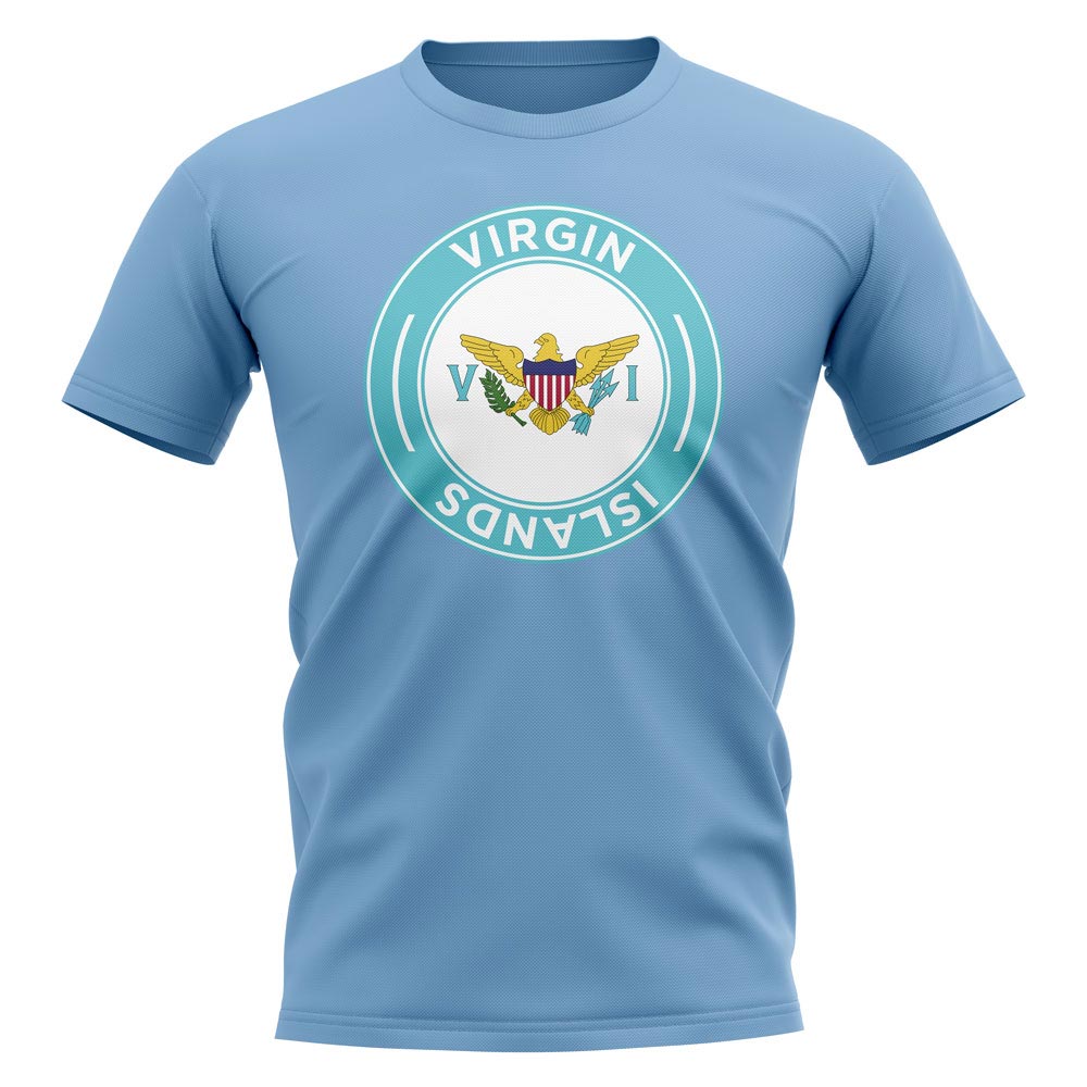 U.S Virgin Islands Football Badge T-Shirt (Sky)