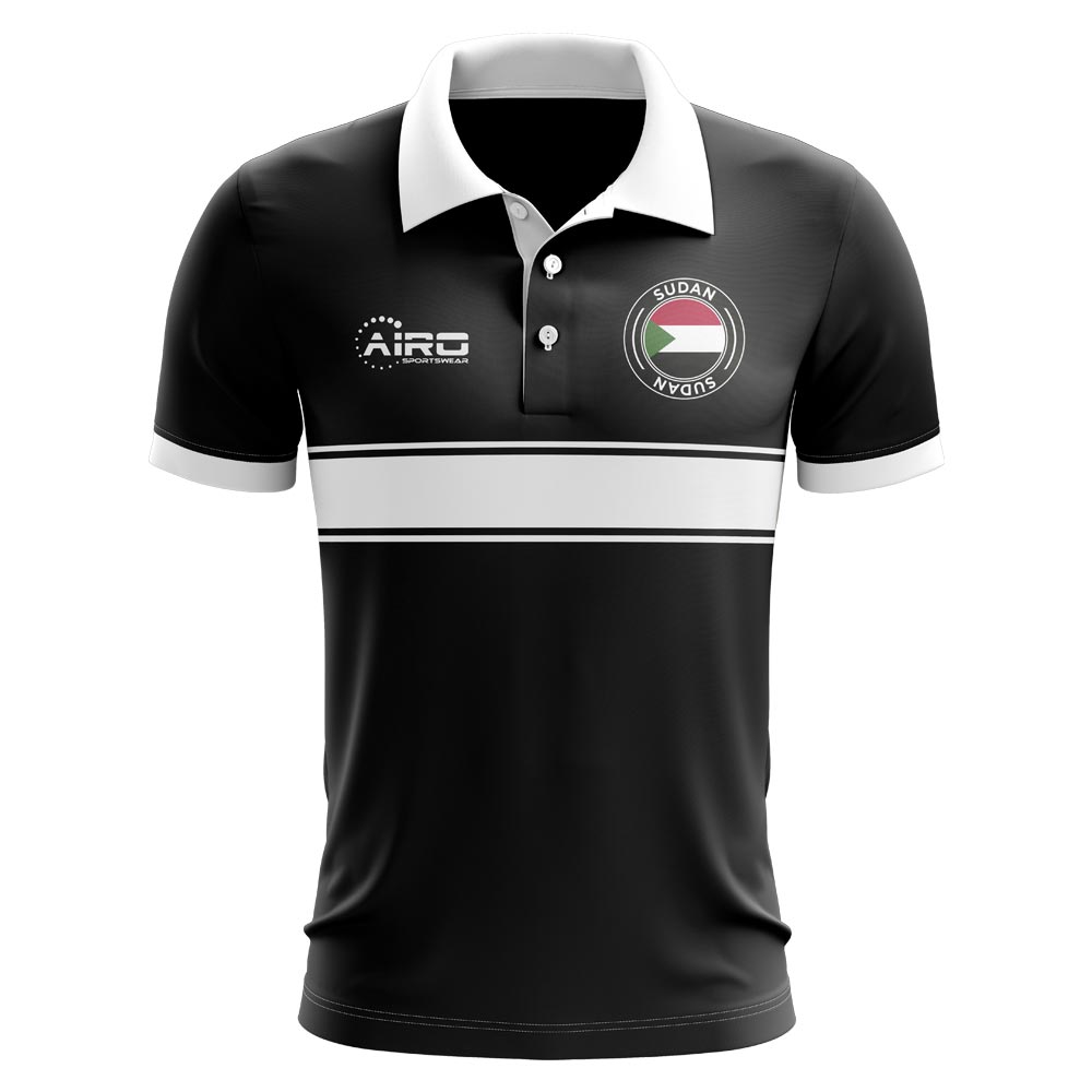 Sudan Concept Stripe Polo Shirt (Black) (Kids)