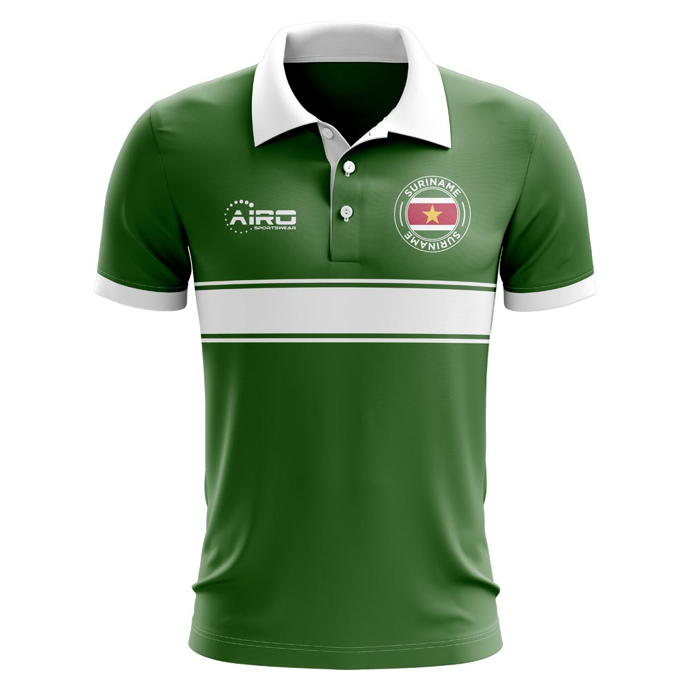 Suriname Concept Stripe Polo Shirt (Green) (Kids)