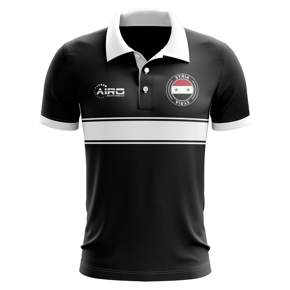 Syria Concept Stripe Polo Shirt (Black) (Kids)