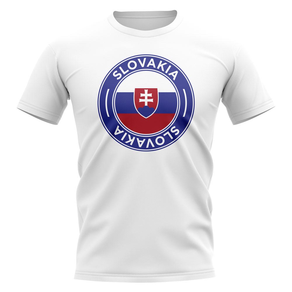 Slovakia Football Badge T-Shirt (White)