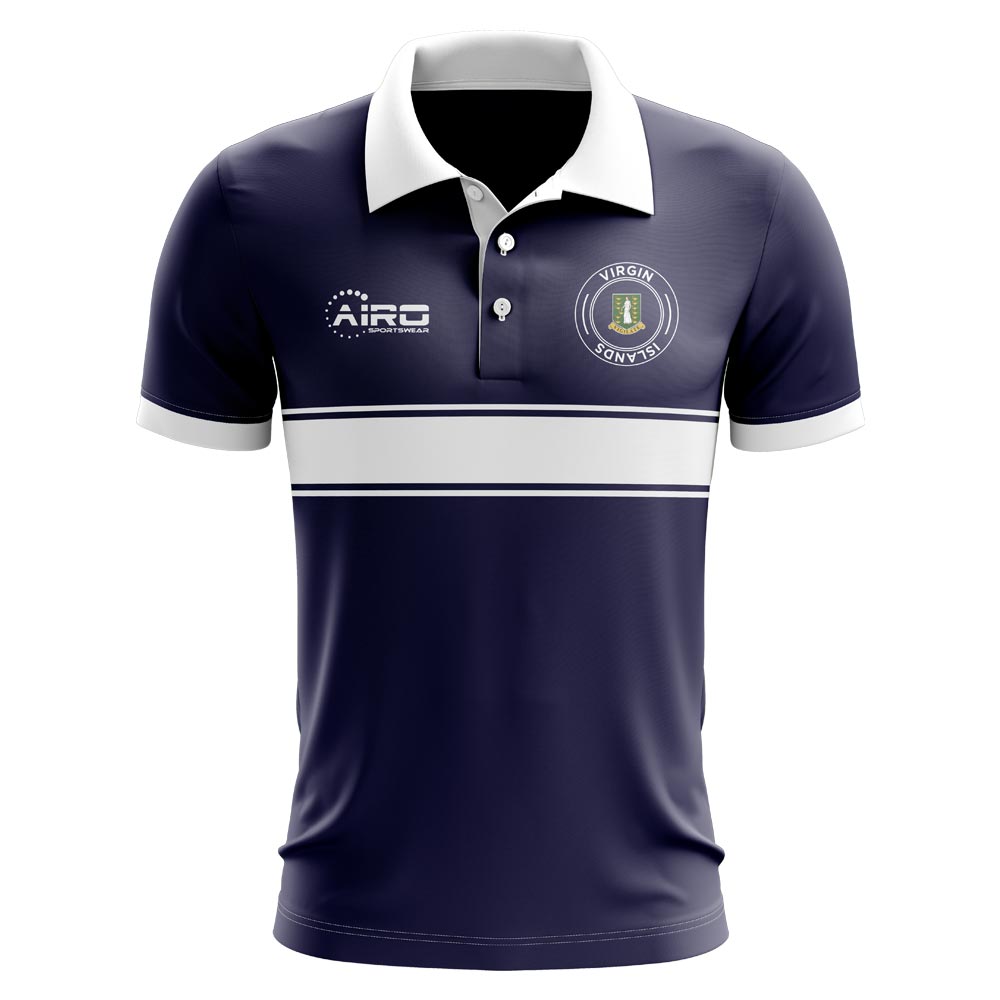 Virgin Islands Concept Stripe Polo Shirt (Navy) (Kids)