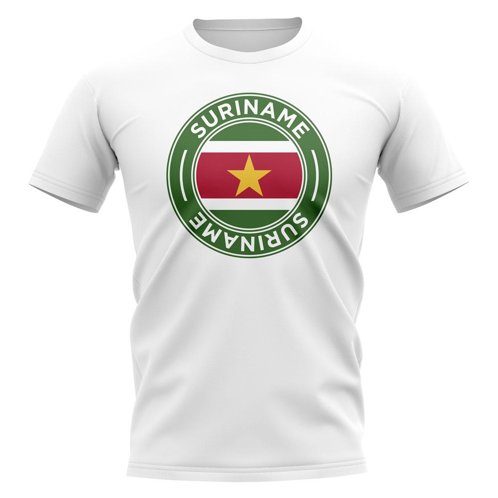 Suriname Football Badge T-Shirt (White)