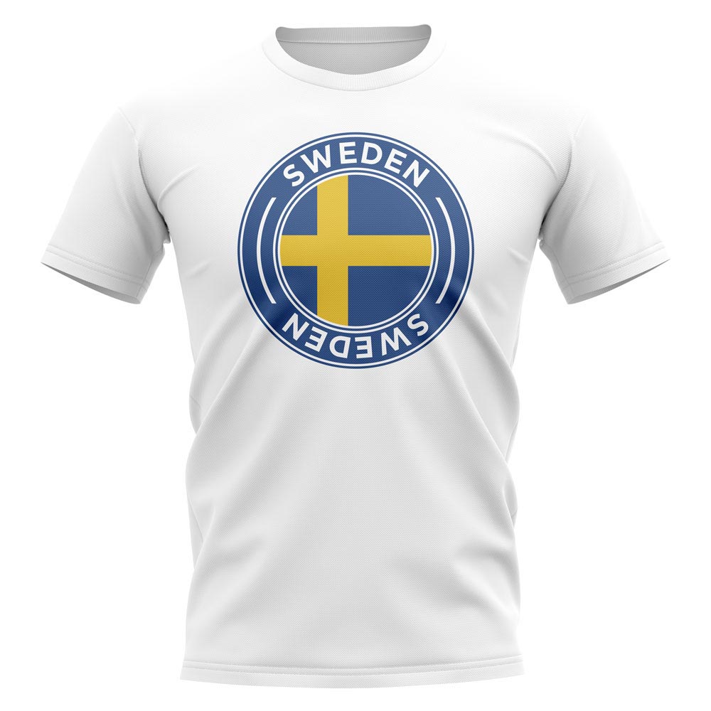 Sweden Football Badge T-Shirt (White)