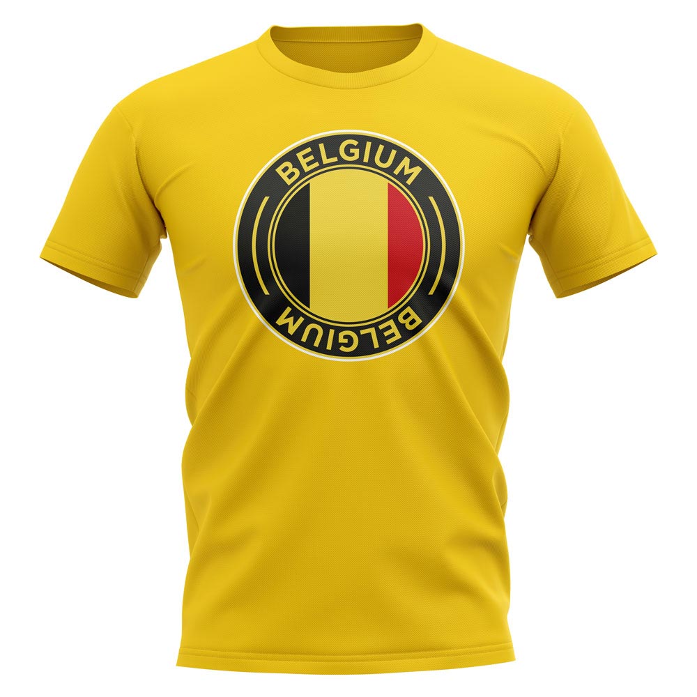Belgium Football Badge T-Shirt (Yellow)
