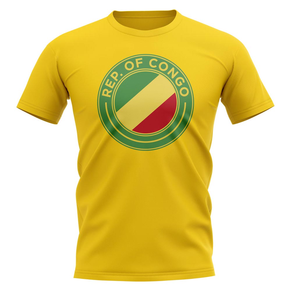 Congo Republic Football Badge T-Shirt (Yellow)