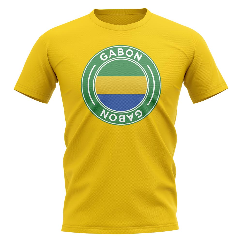 Gabon Football Badge T-Shirt (Yellow)