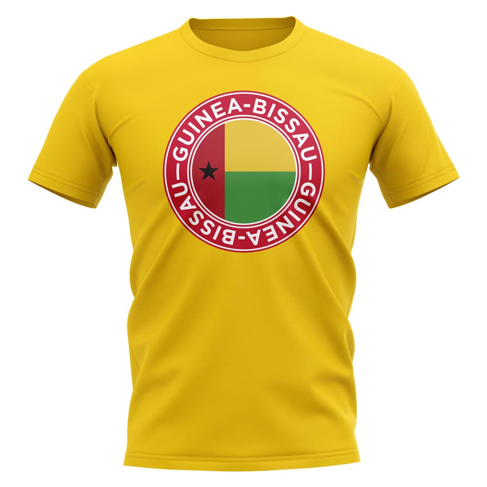 Guinea Bissau Football Badge T-Shirt (Yellow)