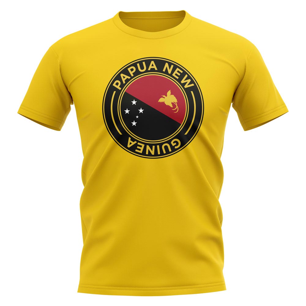 Papa New Guinea Football Badge T-Shirt (Yellow)
