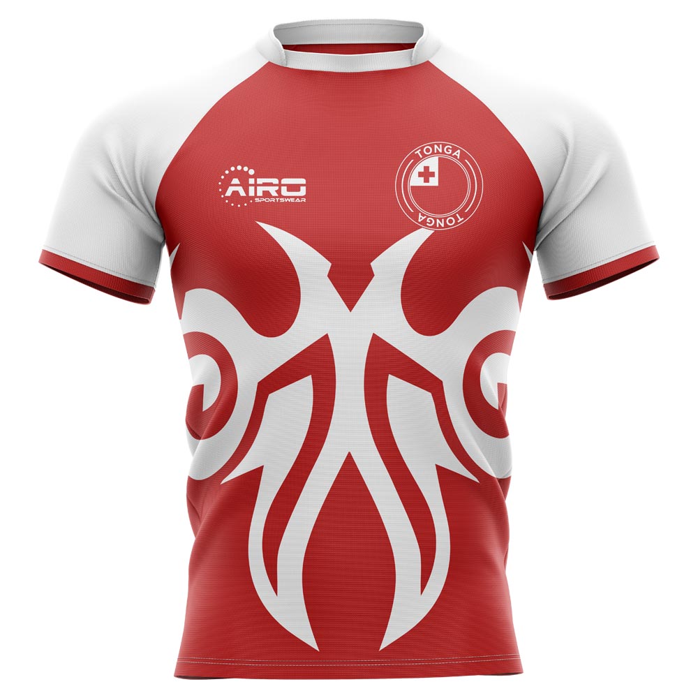 2025-2026 Tonga Home Concept Rugby Shirt - Adult Long Sleeve