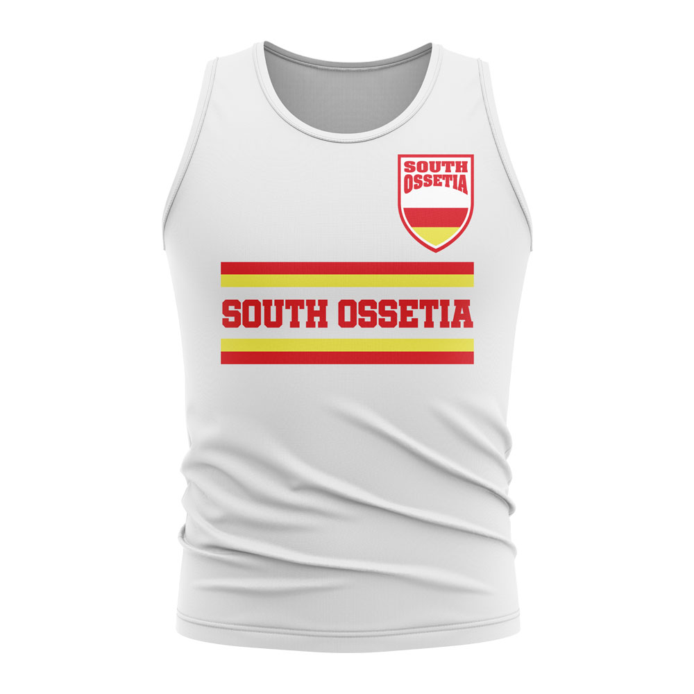 South Ossetia Core Football Country Sleeveless Tee (White)
