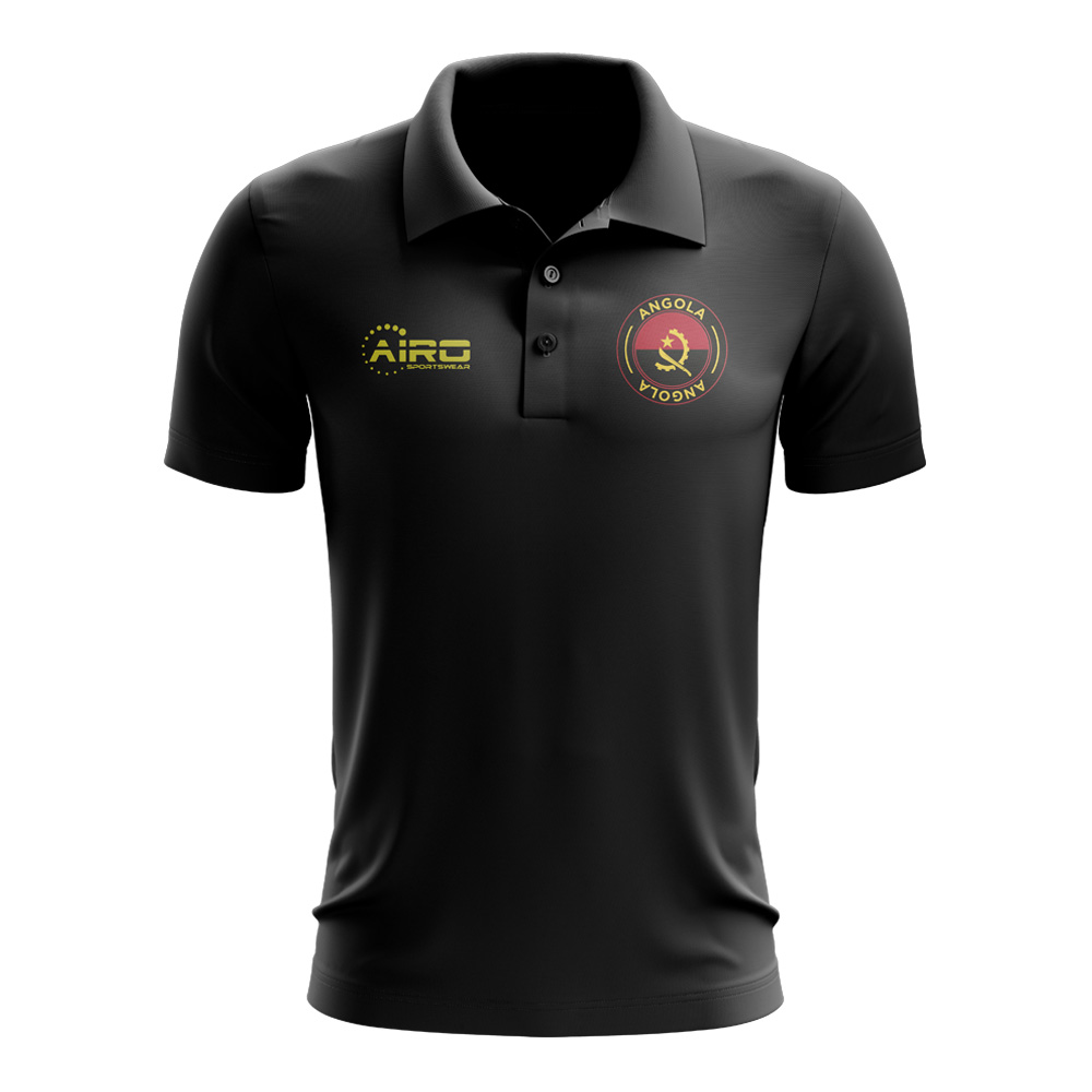 Angola Football Polo Shirt (Black)