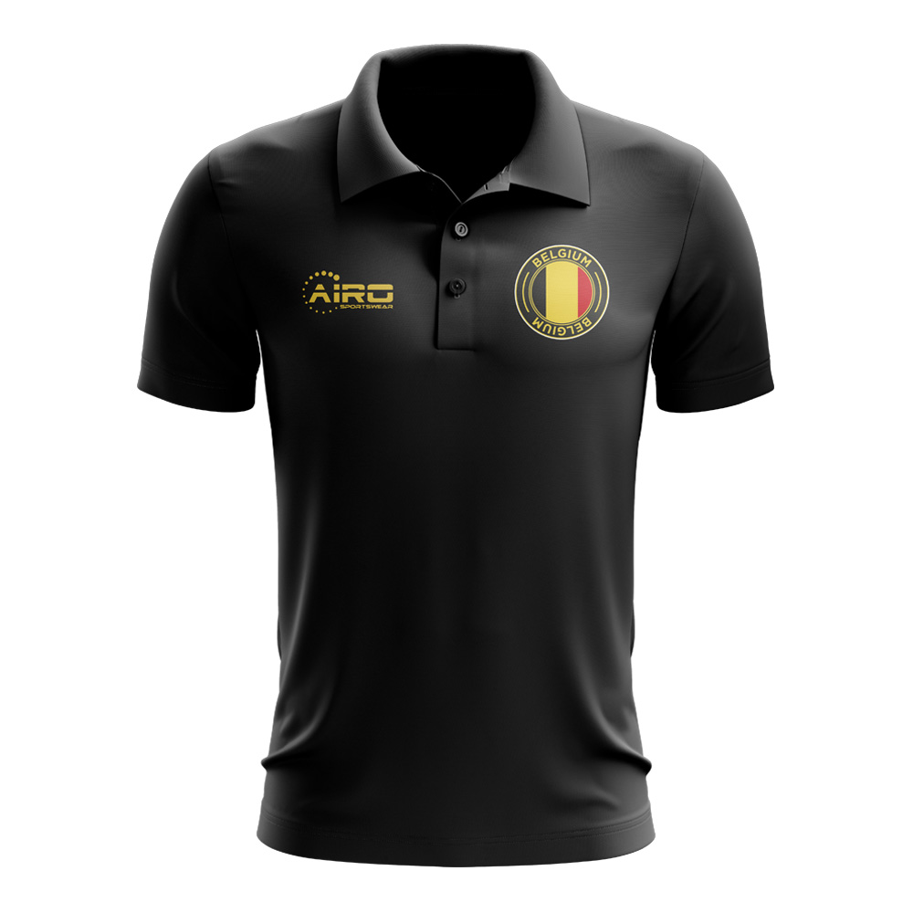 Belgium Football Polo Shirt (Black)