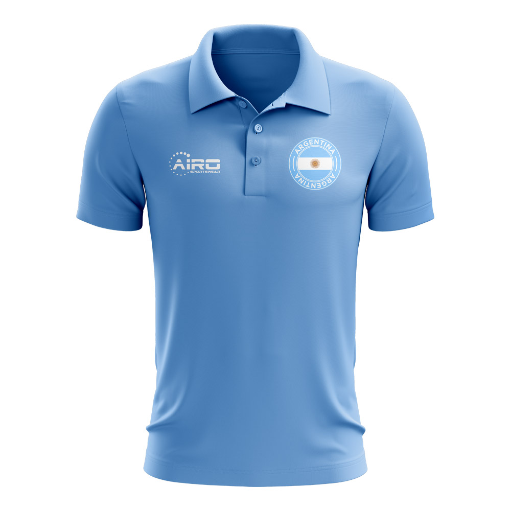 Argentina Football Polo Shirt (Sky)