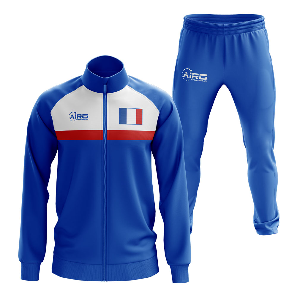 France Concept Football Tracksuit (Royal)