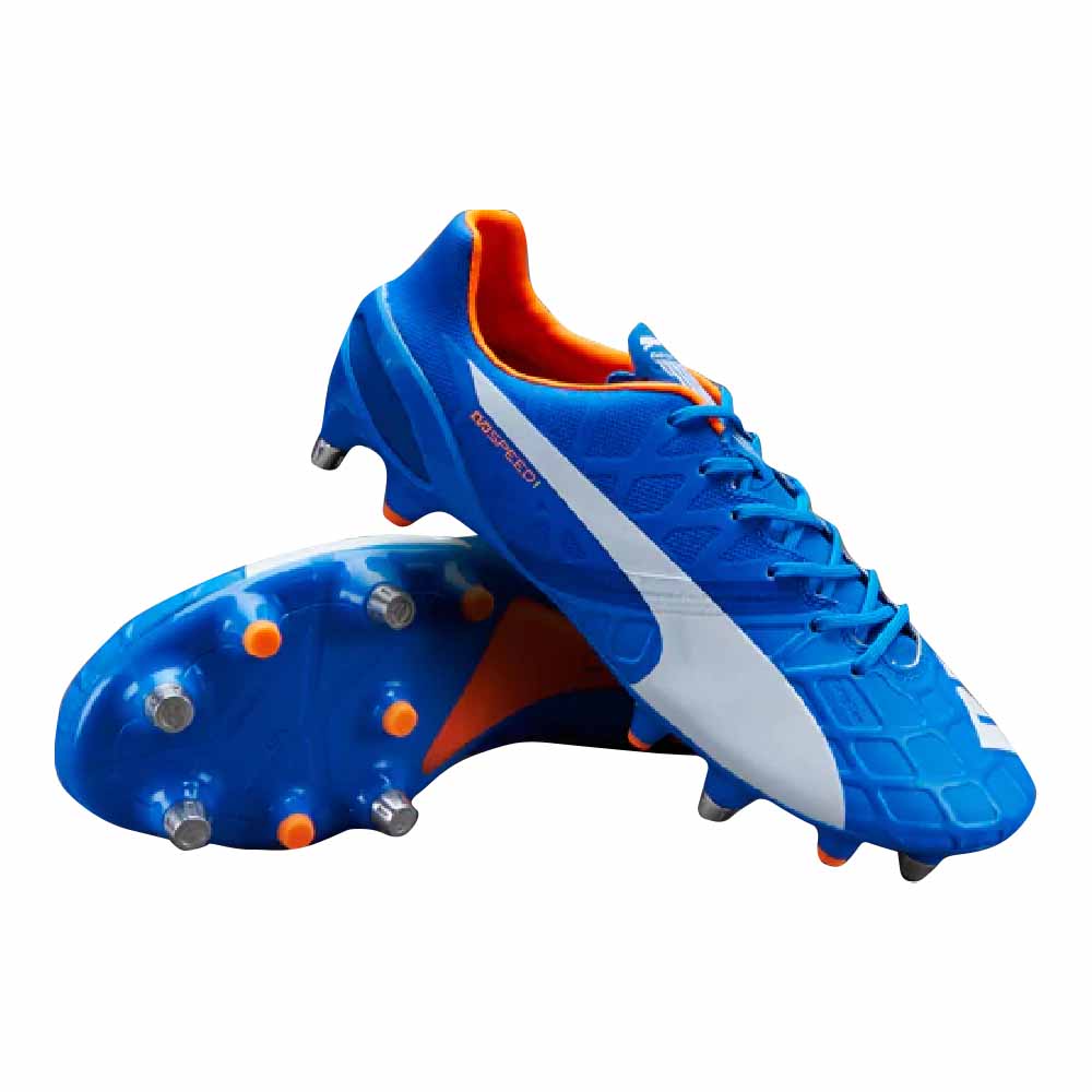Puma Evospeed 1 4 Mixed Soft Ground Football Boots Electric Blue