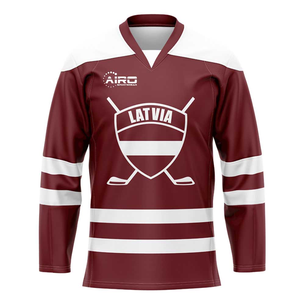 Latvia Home Ice Hockey Shirt