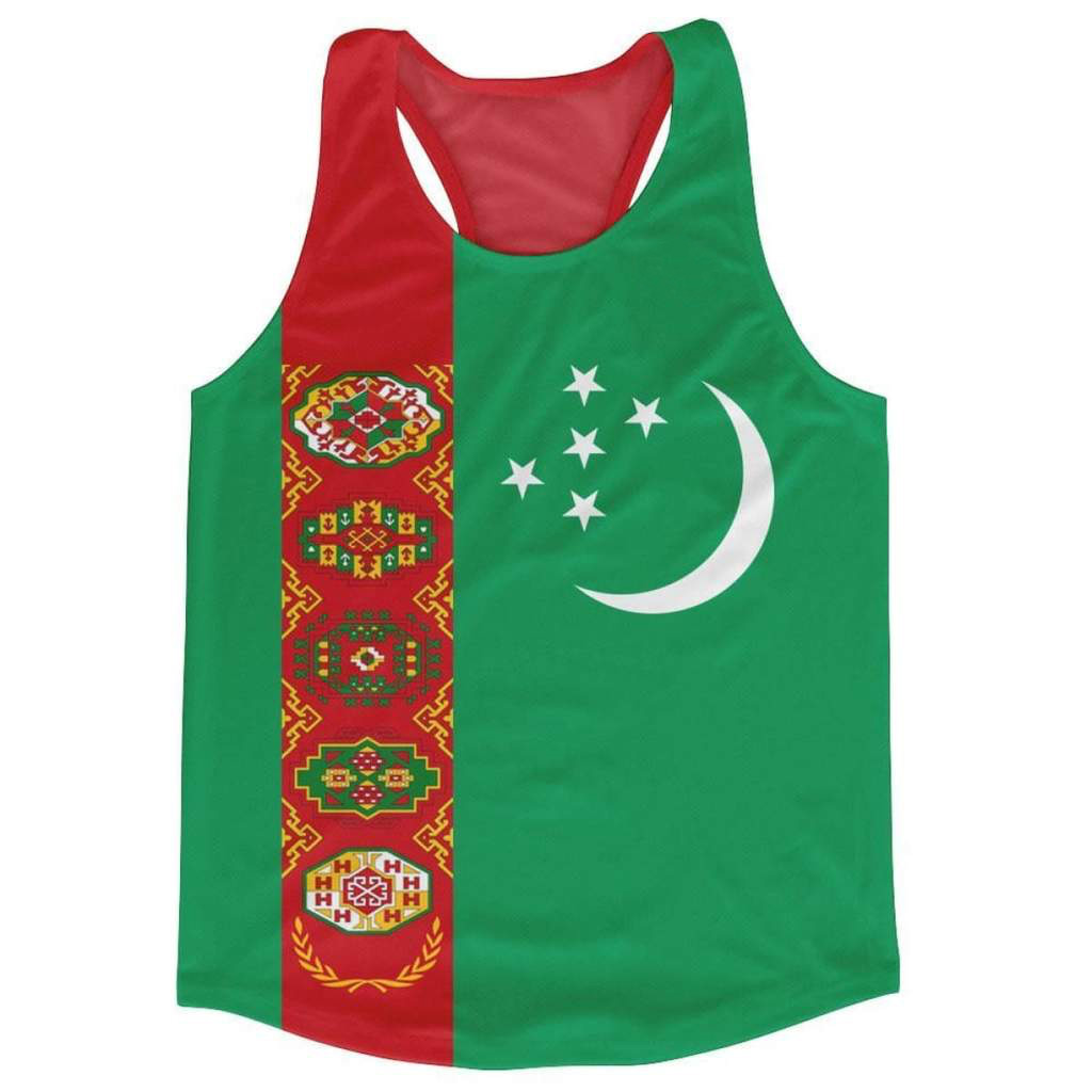 Turkmenistan Flag Running Vest