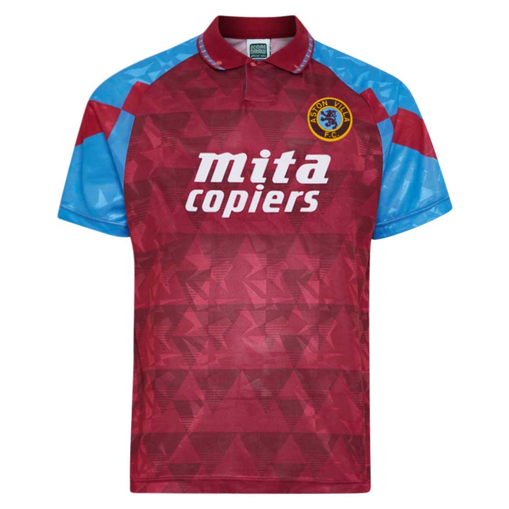 Score Draw Aston Villa 1990 Retro Football Shirt