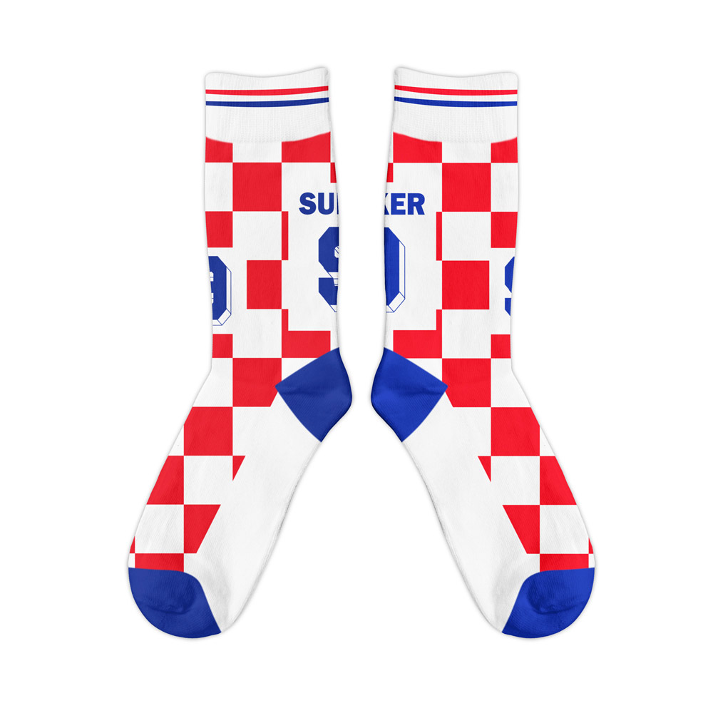 Croatia 1996 Davor Suker Retro Football Socks