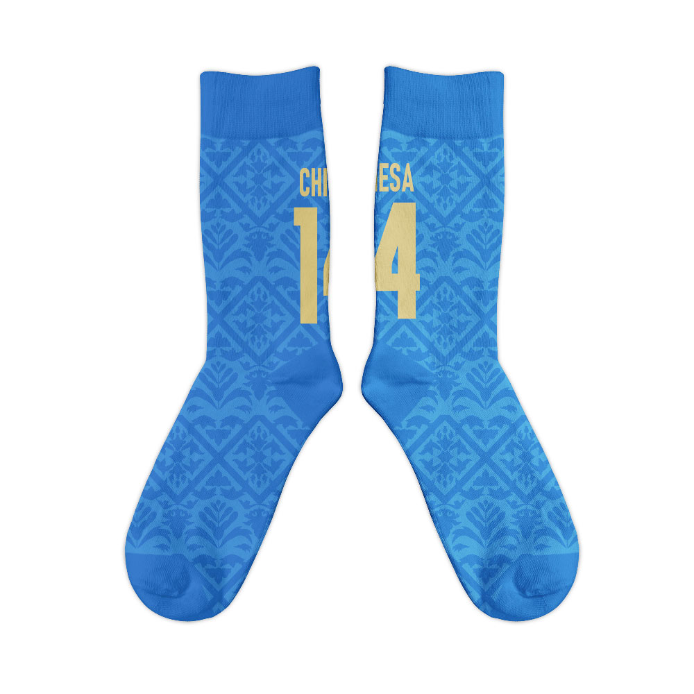 Italy 2021 Federico Chiesa Retro Football Socks