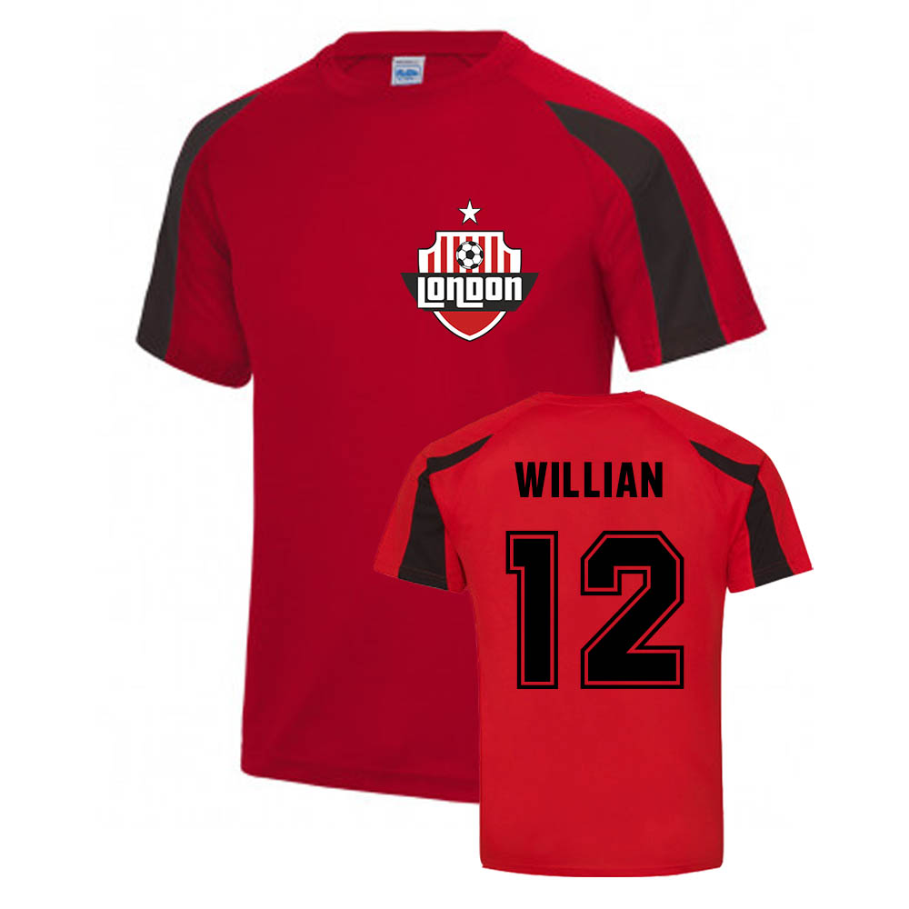 Willian Arsenal Sports Training Jersey (Red)