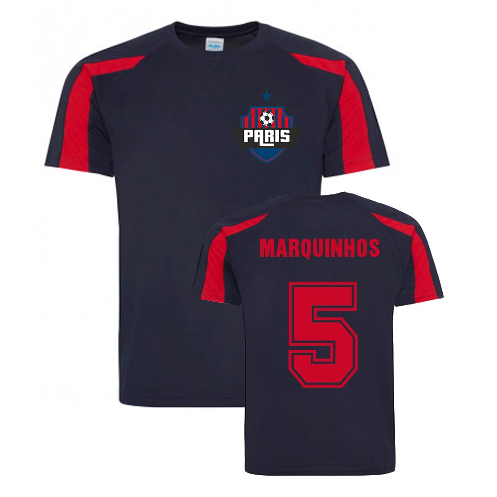 Marquinhos Paris Sports Training Jersey (Navy)