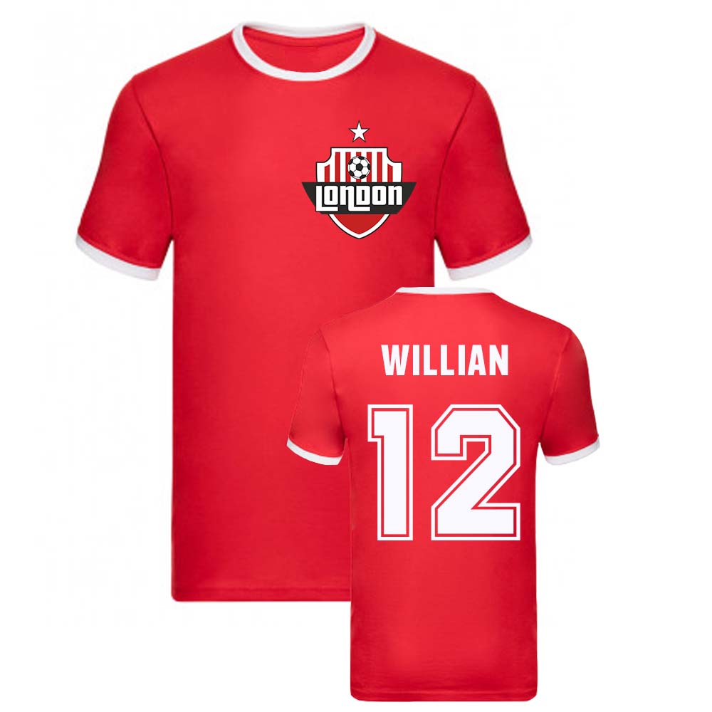 Willian Arsenal Ringer Tee (Red)