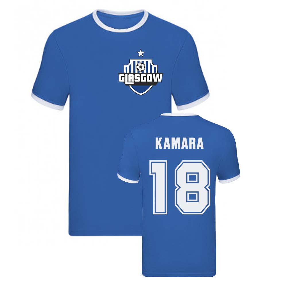 Glen Kamara Rangers Ringer Tee (Blue)