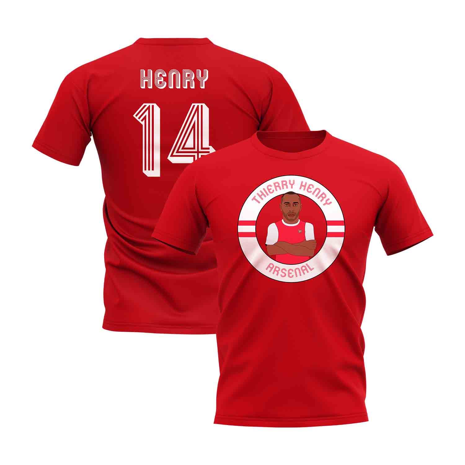 Thierry Henry Illustration T-Shirt (Red)