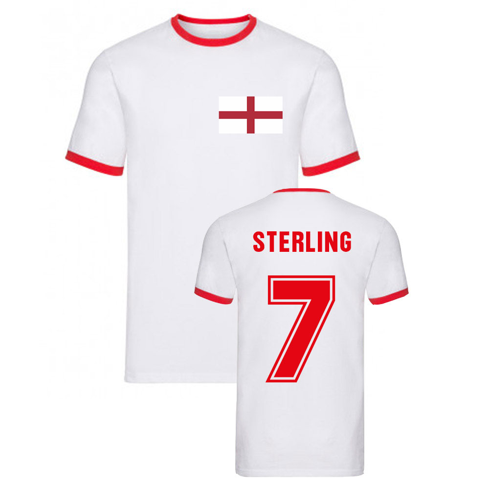 White Airosportswear Raheem Sterling England Player Tee