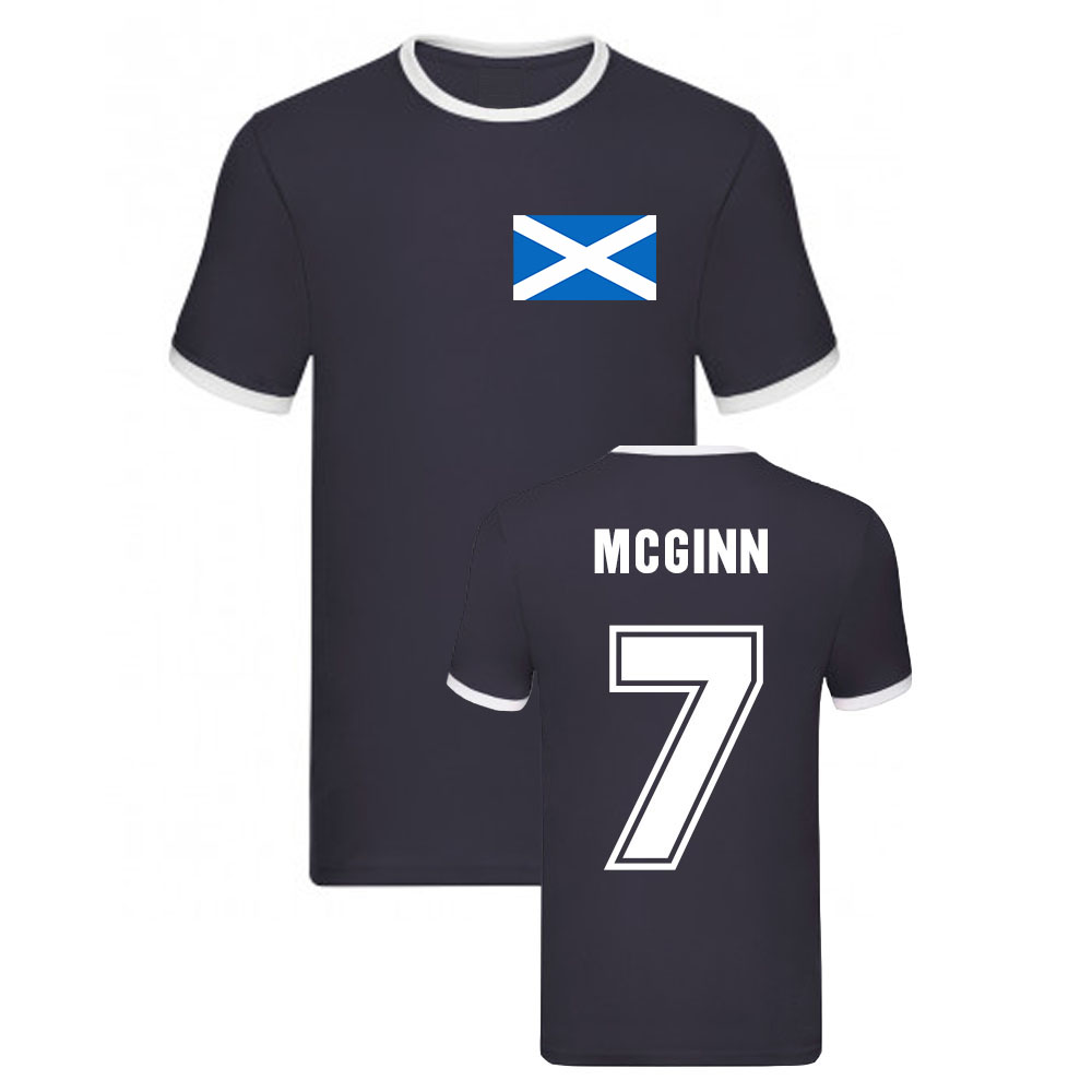 John McGinn Scotland Ringer Tee (Navy)