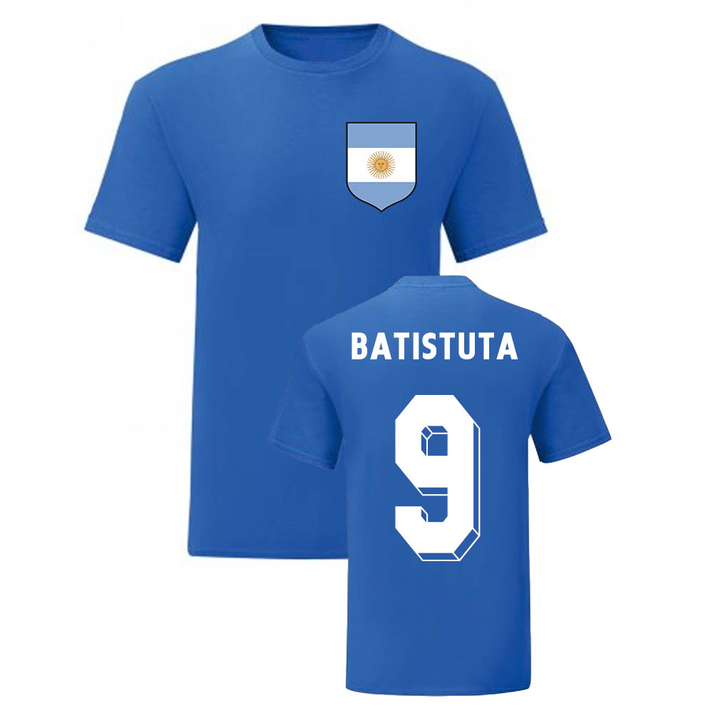 Gabriel Batistuta Argentina National Hero Tee (Blue)