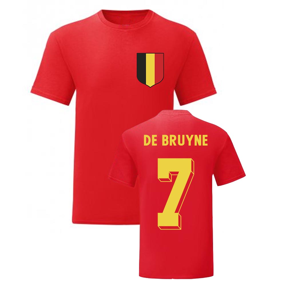 Kevin De Bruyne Belgium National Hero Tee's (Red)