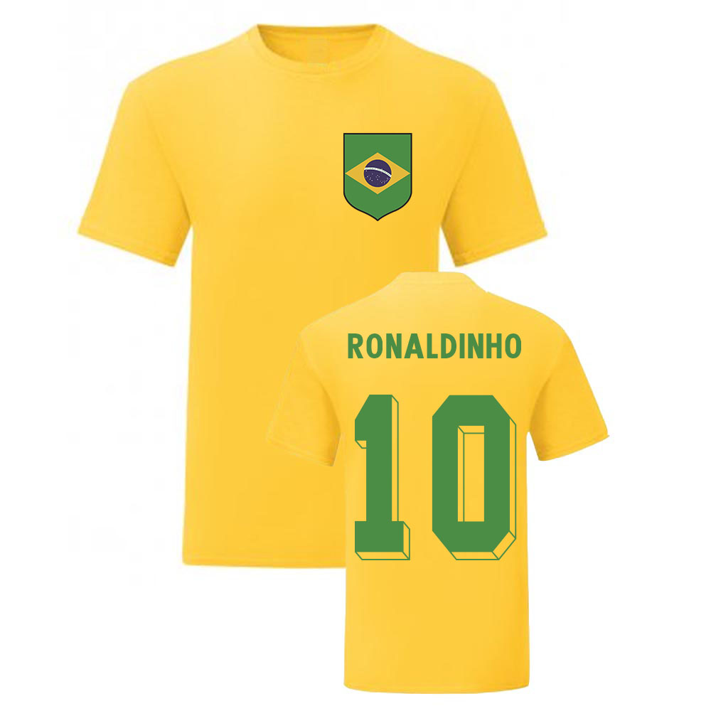 Ronaldinho Brazil National Hero Tee's (Yellow)