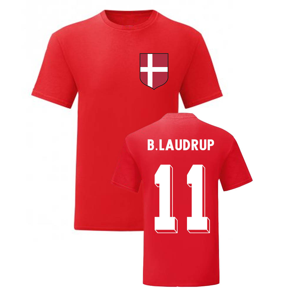 Brian Laudrup Denmark National Hero Tee (Red)