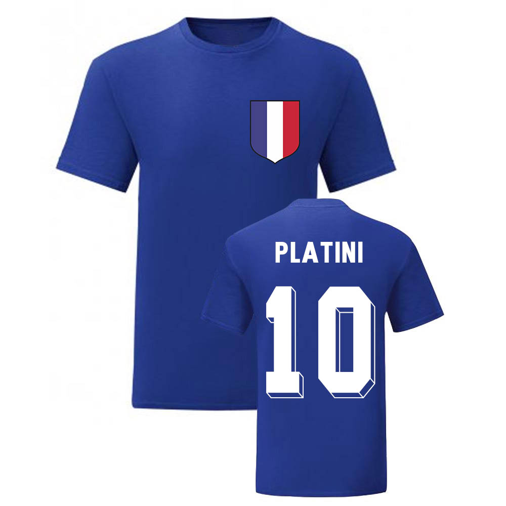 Michel Platini France National Hero Tee's (Blue)